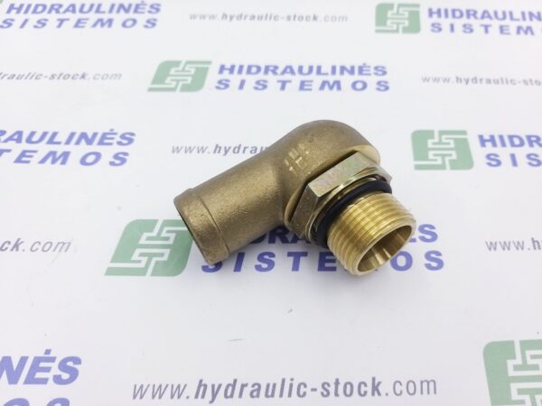 Suction fitting 1' male x for 32 mm hose, 90 angle
