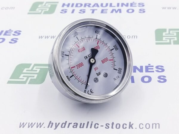 0/250 bar Manometras d-63 tvirtinimas iš galo 1/4'BSP