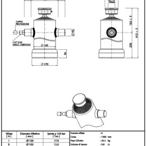 Telescopic cylinder 10-218-2192 Nummi TT22 254/55