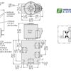 Valve 4/2 D15.8/D17.4/D18.9 JIC 7/8' with solenoid d16 24V Deutsch Connector