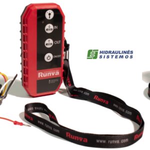 RUNVA universal wireless remote control for 12V and 24V winches, with flashlight