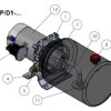 Mini hydraulic power pack 24VDC 2.2kW 3.2cc 8L 130bar HPP-D1-1365