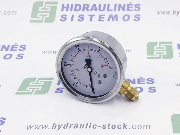 Pressure gauge 0/1,6 bar. d-63 side connection 1/4 BSP