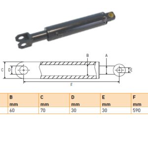 Hydraulic cylinder Anteo 40/60/590 left