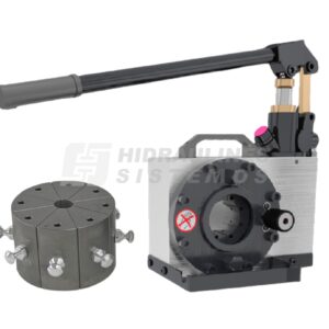 Hand crimper MHP 80 EVO for hydraulic hoses with kit 7 die sets