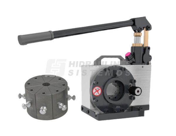 Hand crimper MHP 80 EVO for hydraulic hoses with kit 7 die sets