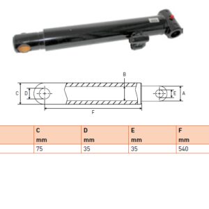 Hydraulic cylinder Cargolift 60/75/540