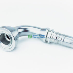 FL INTERLOCK SFL 44.5 (1") 90° fitting for 3/4" hose SAE 3000, M43390-12-16