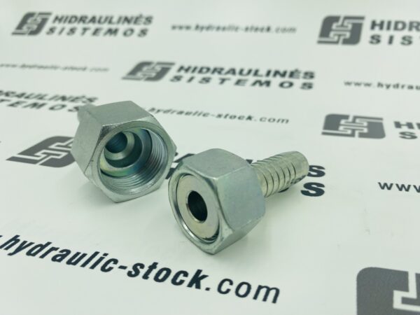 HIAB 1/2" straight fitting for 3/8" hose, M20613-06-08