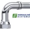 BSP 1/4" 90° fitting for 1/4" hose (Stainless steel)