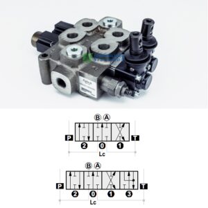 Control valve 2 sec. 40 ltr. Q25 3/8' BSP 1x116 (floating), 1x103