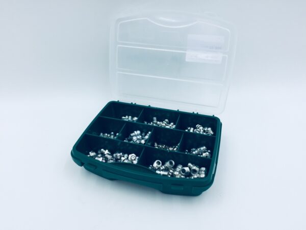 Assortment grease nipples M10, M8, M6 - 0, 45 ,90 ,180pcs