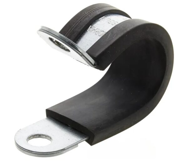 Metal pipe clamp with rubber 10 mm