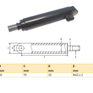 Hydraulic cylinder AMA 50/80/460 for bend
