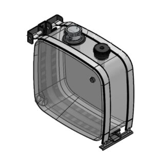 Hydraulic oil tank, side mounting 115 ltr. Aluminium 62x67x30