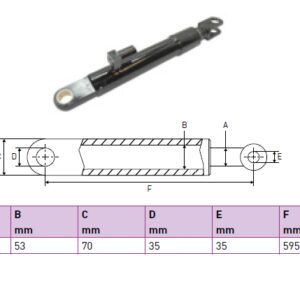 Hydraulic cylinder Dautel 55/53/595