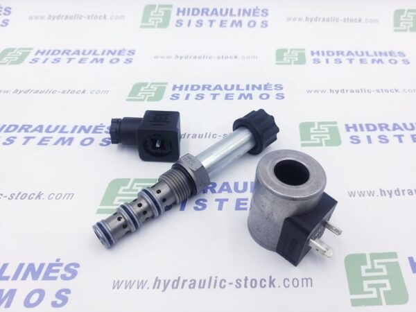 Valve 4/2 D15.8/D17.4/D18.9 JIC 7/8' with solenoid d18 24V Dhollandia-MBB