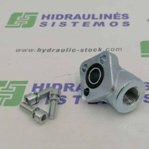 Pump flange 30mm 3/8' 90° steel RPA1-038-M
