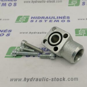 Pump flange 40mm 3/4' 90° steel RIA40-034 (M6 screw)