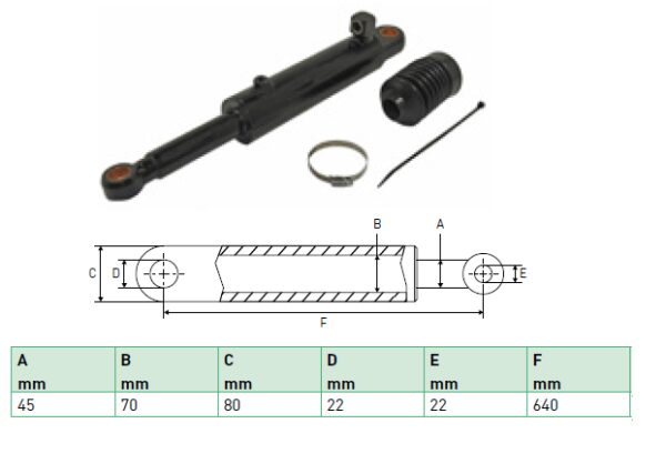 Hydraulic cylinder Zepro 45/70/640