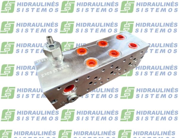 Hydraulic manifold NG6x3 EA0621-38-03 Pmax 250 bar vith relief valve and place for 2/2 valve