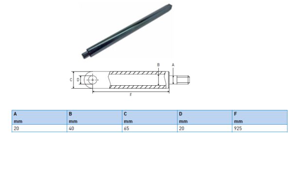 Hydraulic cylinder Ratcliff 20/40/925