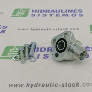 Pump flange 30mm M18x1.5i (L12) 90° steel 12/30-M