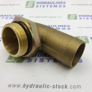Suction fitting 2' male x for 50 mm hose, 90 angle