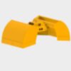 BOT L clamshell bucket with horizontal cylinder with a large opening and big capacity