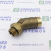Suction fitting 1' male x for 45 mm hose, 45 angle