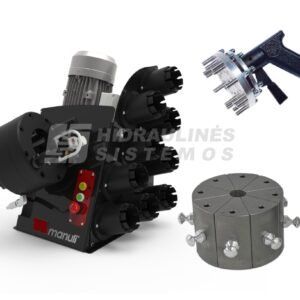 Electric crimper MRM 137 EVO R 380-415V 3PH+N with kit 7 die sets and quick change gun