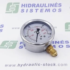 Pressure gauge 0/160 bar. d-63 side connection 1/4'BSP