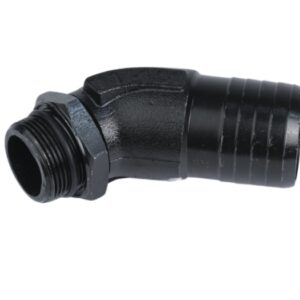 Suction fitting 1.1/4' male x for 50 mm hose, 45 angle