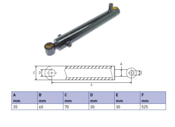 Hydraulic cylinder Erhel Hydris 35/60/525