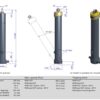 Telescopic cylinder FE 5-169-6480 FE A169-5-06480-011-K1599 HYVA 70546540