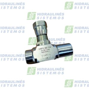 Flow regulator valve 90 VRFU 1/4' 350 bar. 15l/min aluminium handle