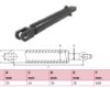 Hydraulic cylinder Behrens Eurolift 50/55/480 for bend