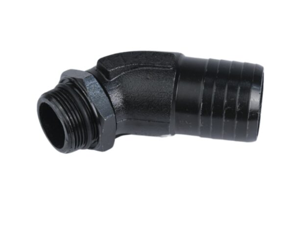 Suction fitting 1.1/2' male x for 50 mm hose, 45 angle
