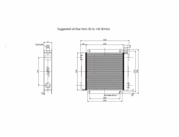 Heat exchanger 30-130 ltr/min BSP 1' SS30