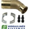 Suction connection Aber Ø58, 2"1/2 (63mm) for hose – 45° elbow