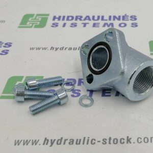 Pump flange 40mm 3/4' 90° steel RPA2-034-M