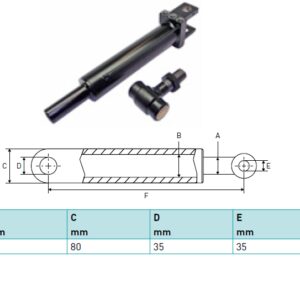 Hydraulic cylinder Sörensen 45/70/640 for bend