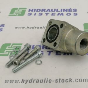 Pump flange 40mm 3/8' 90° steel RIA40-038-M