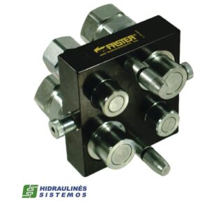Multifaster DN12/DN20-2 x 1/2" - 2 x 3/4" BSPP movable section plug