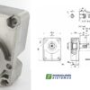 Support Cylinder shaft GR3 E (98 x 128) 1:8 , 24mm