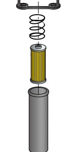 Distributor mounting plate with filter DM70 DM130 DM160 DM162 DM180