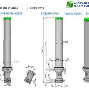 Telescopic cylinder 5-174-8030 HPFC Penta