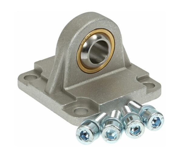 Pneumatic cylinder holder T D080 ISO6431 with spherical bearing