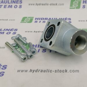 Pump flange 55mm 3/4' 90° steel RIA55-034-M