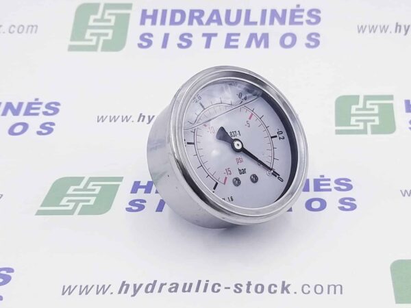 Pressure gauge -1/0 bar. d-63 rear connection 1/4'BSP
